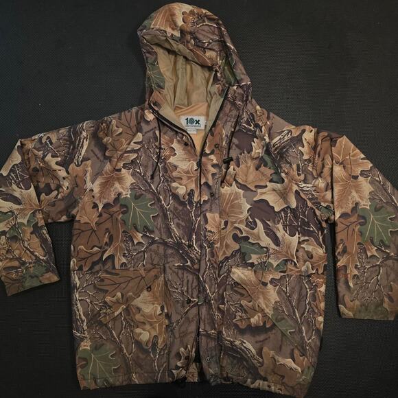 Vintage 90s 10X Gortex camo zip up jacket with hood - Picture 1 of 4